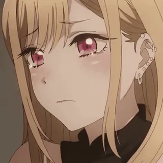 🚀 b1265c39 animé, pleurer, triste, fille, larmes, émotion, portrait telegram sticker