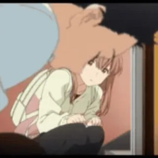 🚀 d3b8415e animé, fille, triste, illustration, dessin telegram sticker