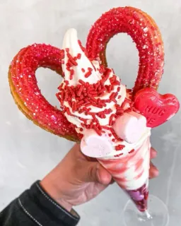 🍦 3b33ce7a HUG ME kem, tráng miệng, đồ ăn, ngọt, trái tim, Ngày Valentine telegram sticker