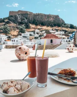 🍹 68c24e58 đồ ăn, đồ uống, sinh tố, kem, tráng miệng, kỳ nghỉ, du lịch, Hy Lạp telegram sticker