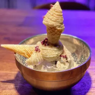 🍦 6e4db16c tráng miệng, kem, đồ ăn, ốc quế, ngọt, bát telegram sticker