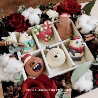 🧁 8191d4eb SET B x LESUCRE DU PATISSERIE gấu, giáng sinh, món tráng miệng, kẹo, hoa hồng telegram sticker