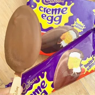 🍦 93f3843f Creme egg trứng Cadbury, Cadbury, sô cô la, kem, đồ ăn telegram sticker