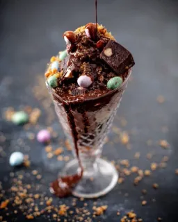 🍦 bf933061 kem, món tráng miệng, sô cô la, sundae, ngọt, đồ ăn telegram sticker