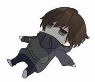 😶 208f81bd Q版, 躺, 动漫, 卡通, 可爱, 悲伤, 面无表情 telegram sticker