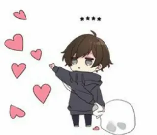 ❤️ 21771c86 动漫, 可爱, 爱心, Q版, 卡通, 爱, 角色 telegram sticker