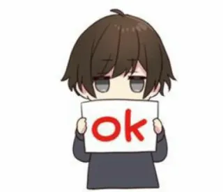 👍 4c42d381 ok 好的, Q版, 动漫, 可爱, 同意 telegram sticker
