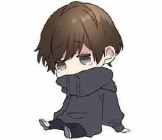 😭 8f326a28 伤心, 哭泣, Q版, 动漫, 漫画, 男孩, 孤独 telegram sticker