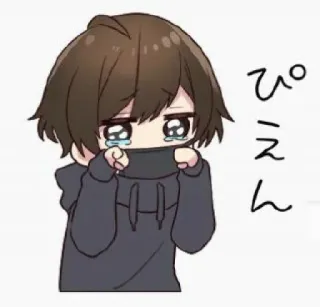 🥺 a6e54893 ぴえん 哭, 悲伤, 动漫, 可爱, 眼泪 telegram sticker