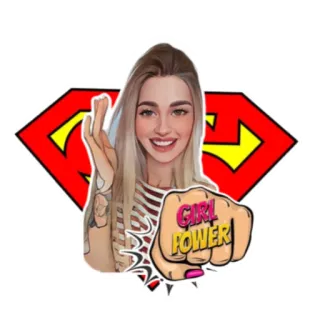 💪 2d53cdb0 GIRL POWER girl power, feminism, woman, superhero, empowerment telegram sticker