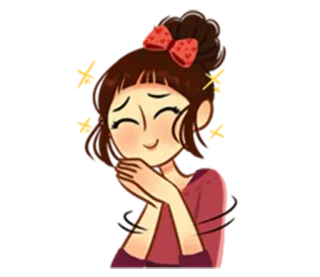 😍 2858a836 cartoon, girl, cute, sticker, anime whatsapp sticker