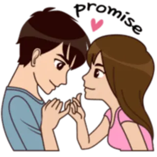 🤝 0f98f55e 커플, 만화, 사랑, 로맨스, 관계, 새끼손가락 약속 telegram sticker