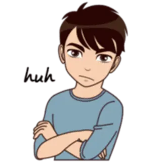 😕 c1fc8ad4 fuck 소년, 팔짱, 만화, 초상화 telegram sticker