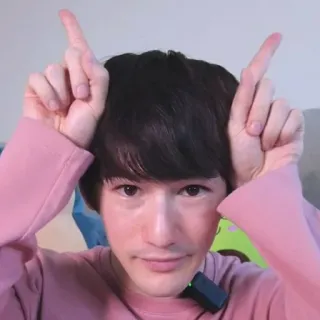 😈 166c29fe pria, wajah, potret, orang, dalam ruangan whatsapp sticker