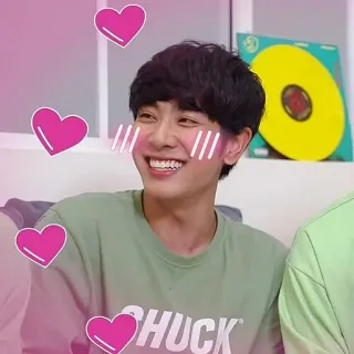 ❤️ 5f8c2526 CHUCK hati, senyum, anak laki-laki, pria, bahagia whatsapp sticker