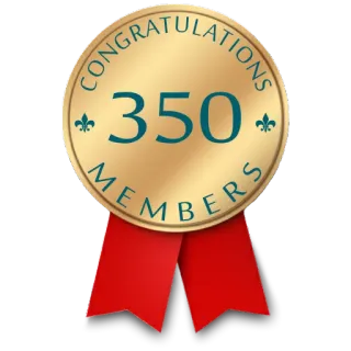 ⚜ 327a4015 CONGRATULATIONS 350 MEMBERS congratulazioni, membri, premio, celebrazione telegram sticker