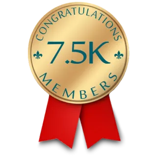 ⚜️ 4ada50dd CONGRATULATIONS 7.5K MEMBERS congratulazioni, membri, successo, celebrazione, comunità, pietra miliare telegram sticker