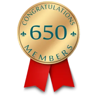 ⚜ b0347556 CONGRATULATIONS 650 MEMBERS congratulazioni, traguardo, successo, membri, celebrazione telegram sticker