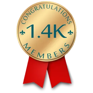 ⚜ e2cd5f0b CONGRATULATIONS 1.4K MEMBERS congratulazioni, membri, celebrazione, successo, badge telegram sticker