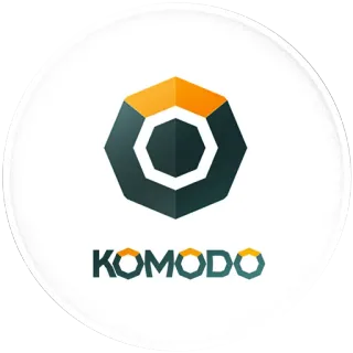 ⚪️ 247d54d9 KOMODO Komodo, เทคโนโลยี, คริปโทเคอร์เรนซี, การเงิน, โลโก้ whatsapp sticker