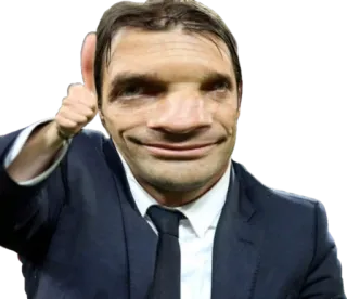 👍 7b0d2154 uomo, completo, pollice in su, ritratto, cravatta, affari telegram sticker