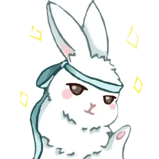 👋 1527d05d królik, zajączek, zwierzę, naklejka, słodki, opaska telegram sticker