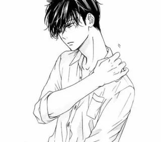 😕 36b55213 anime, manga, boy, illustration, handsome, drawing, character whatsapp sticker