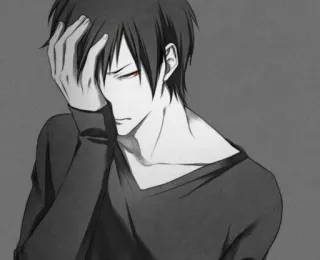 😓 614c64c5 anime, sad, manga, boy, upset, tired, exhausted whatsapp sticker