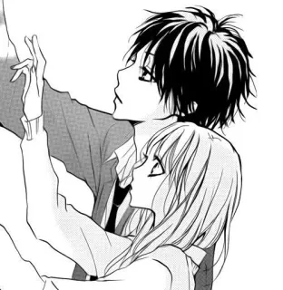 ❤ 87c87361 anime, manga, couple, romance, love, school uniform whatsapp sticker