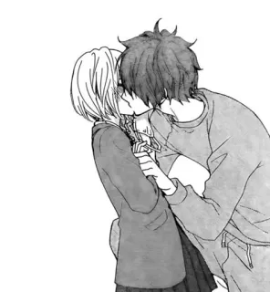 ❤ af19bf74 kiss, romance, love, couple, affection, emotions whatsapp sticker