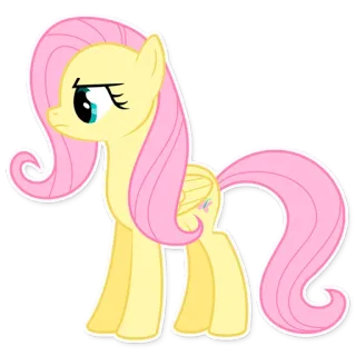 😈 052f1df9 Fluttershy My Little Pony My Little Pony, Fluttershy, cartoon, pony, friendship, yellow, pegasus telegram sticker
