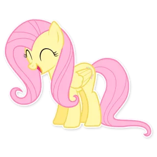😅 05fdd332 Fluttershy My Little Pony cartoon, pony, cute, Fluttershy, My Little Pony, friendship telegram sticker