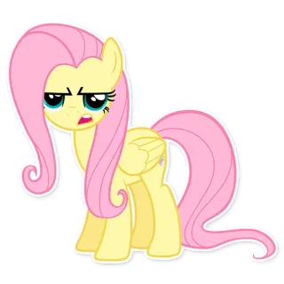 😐 a9536606 Fluttershy My Little Pony Fluttershy, pony, cartoon, My Little Pony, angry, upset telegram sticker