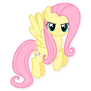 😑 aa036ff4 Fluttershy My Little Pony My Little Pony, Fluttershy, cartoon, pony, cute, animal telegram sticker