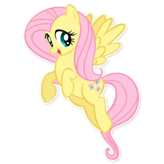 😔 ce283e7a Fluttershy My Little Pony Fluttershy, pony, pegasus, My Little Pony, sticker, cartoon telegram sticker