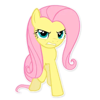 😡 e6d4ba06 Fluttershy My Little Pony fluttershy, pony, angry, cartoon telegram sticker