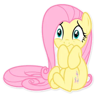 😰 f6d4c9a8 Fluttershy My Little Pony pony, cartoon, cute, animal, friendship, magic telegram sticker