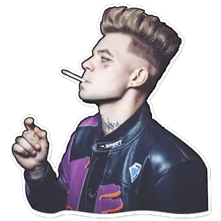 🚬 f9637602 man, cigarette, tattoo, smoking, person, portrait telegram sticker