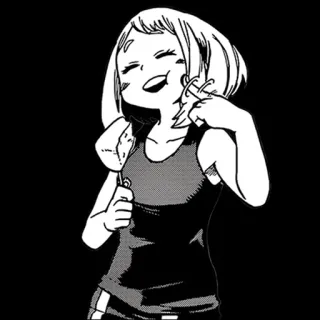 🥰 36f5dfca Ochaco Uraraka My Hero Academia Anime, Manga, Mädchen, Lächeln, Charakter telegram sticker