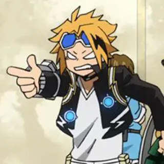 😬 38f785ce Denki Kaminari My Hero Academia Anime, Manga, My Hero Academia, Denki Kaminari, Charakter, Cartoon telegram sticker