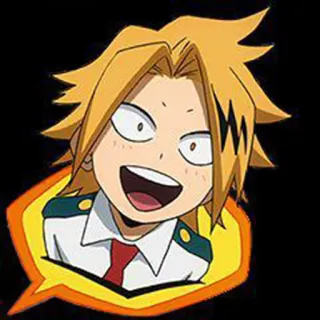 😓 3b27962b Denki Kaminari My Hero Academia Anime, My Hero Academia, Denki Kaminari, Sticker, Charakter telegram sticker