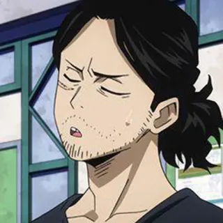 😓 3d32596c Shota Aizawa My Hero Academia Shota Aizawa, My Hero Academia, müde, Anime, Manga, Lehrer telegram sticker