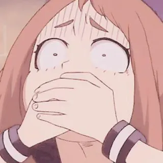 🤢 47a5b962 Anime, überrascht, Mädchen, Cartoon telegram sticker