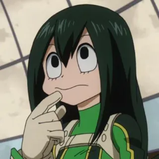 🤔 50757bc7 Tsuyu Asui My Hero Academia Anime, Charakter, Tsuyu Asui, My Hero Academia, Manga telegram sticker