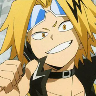 😆 55f93bef Denki Kaminari My Hero Academia Anime, My Hero Academia, Denki Kaminari, Charakter, Manga telegram sticker