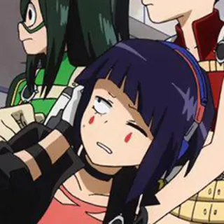 😓 6cec4aee Kyoka Jiro My Hero Academia Anime, My Hero Academia, Kyoka Jiro, Charakter, Manga, Schüler telegram sticker