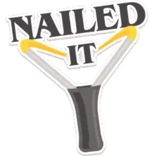 ✳️ 7c0fdbed NAILED IT fionda, centrato, successo, risultato, bersaglio, vittoria whatsapp sticker