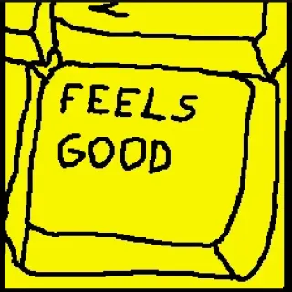 ✳️ e459cc5b FEELS
GOOD sensazione positiva, positivo, testo, giallo, dichiarazione whatsapp sticker