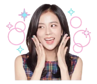 🤗 1892e61f kpop, mulher asiática, retrato, brilhos, fofo, beleza whatsapp sticker