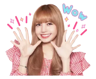 🙌 3d3026a9 Lisa WOW kpop, uau, celebridade, blinks, garota, blackpink whatsapp sticker